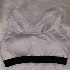 White Nike PADDED Sports Bra